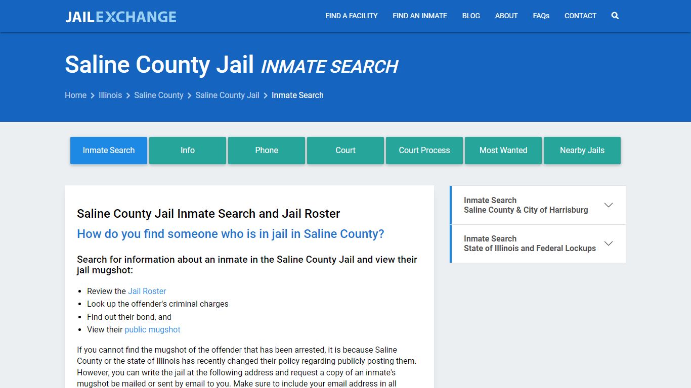 Inmate Search: Roster & Mugshots - Saline County Jail, IL